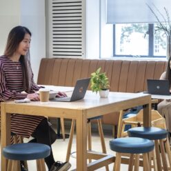 People enjoying the Wellcome Cafe