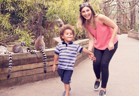 Motehr and child at London Zoo