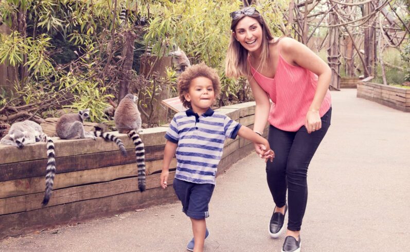 Motehr and child at London Zoo