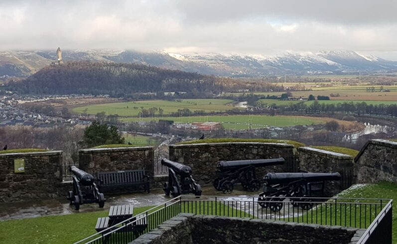 Exterior photo of the landscape surrounding the castle