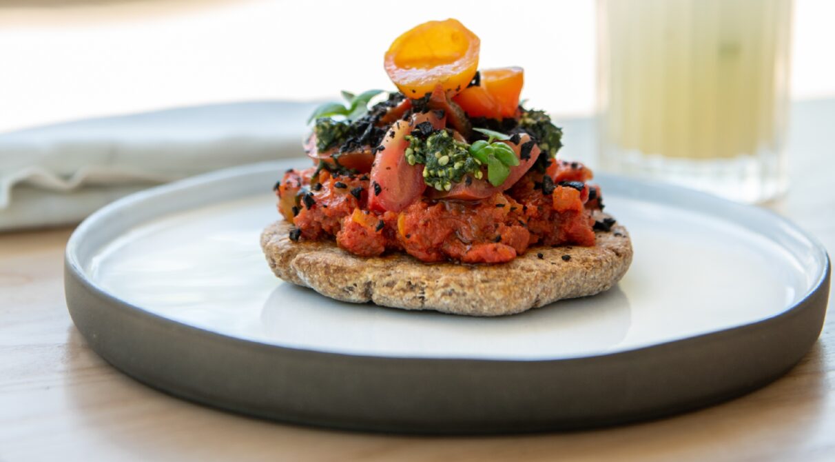 Tomatoes on toast at The Magazine