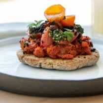 Tomatoes on toast at The Magazine